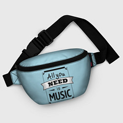 Поясная сумка All you need is music, цвет: 3D-принт — фото 2
