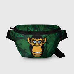 Поясная сумка Тропическая горилла, цвет: 3D-принт