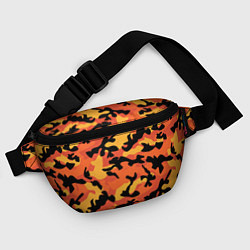 Поясная сумка Fashion Orange Camo, цвет: 3D-принт — фото 2