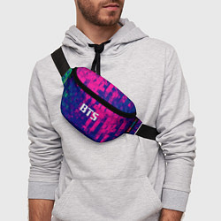 Поясная сумка BTS: Blue & Pink Neon, цвет: 3D-принт — фото 2