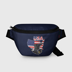 Поясная сумка USA - flag and eagle, цвет: 3D-принт