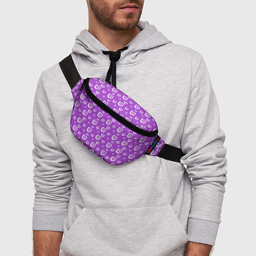 Поясная сумка Twitch: Violet Pattern / 3D-принт – фото 3