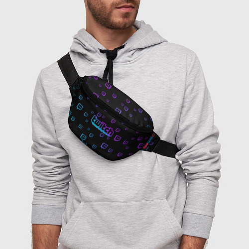 Поясная сумка Twitch: Neon Style / 3D-принт – фото 3