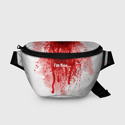 Поясная сумка Im fine halloween, цвет: 3D-принт