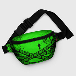 Поясная сумка BILLIE EILISH: Green & Black Tape, цвет: 3D-принт — фото 2