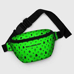 Поясная сумка Billie Eilish: Green Pattern, цвет: 3D-принт — фото 2