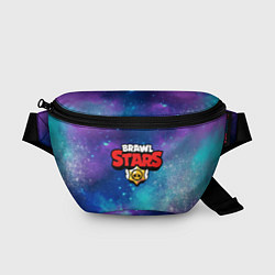 Поясная сумка BRAWL STARS лого в космосе, цвет: 3D-принт