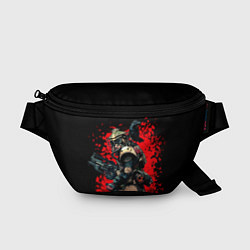 Поясная сумка Bloodhound 3D Black, цвет: 3D-принт