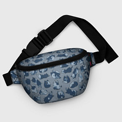 Поясная сумка Камуфляж с котиками серо-голубой, цвет: 3D-принт — фото 2