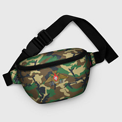 Поясная сумка Камуфляж Войска связи, цвет: 3D-принт — фото 2