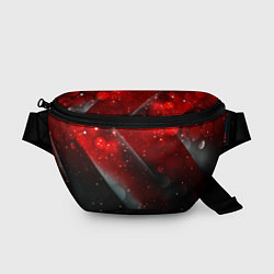 Поясная сумка Red & Black, цвет: 3D-принт