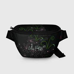 Поясная сумка Lil Peep and flowers, цвет: 3D-принт