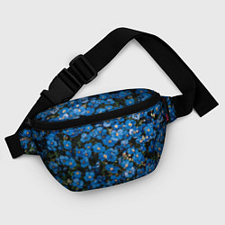 Поясная сумка Поле синих цветов фиалки лето, цвет: 3D-принт — фото 2