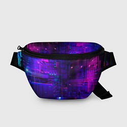Поясная сумка NEON CUBES, цвет: 3D-принт