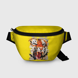 Поясная сумка Оскал тигра, цвет: 3D-принт