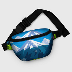 Поясная сумка Горы пейзаж природа вектор, цвет: 3D-принт — фото 2
