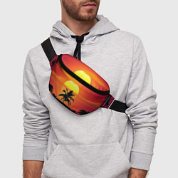 Поясная сумка Пальмы на фоне моря, цвет: 3D-принт — фото 2