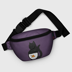 Поясная сумка Довольный кот, цвет: 3D-принт — фото 2