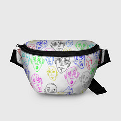 Поясная сумка Цветные лица, цвет: 3D-принт