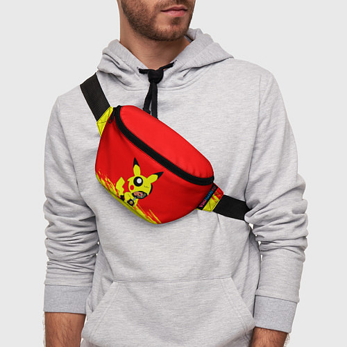 Поясная сумка Brawl starsLeon pikachu / 3D-принт – фото 3