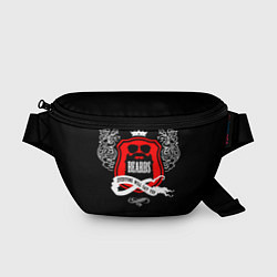 Поясная сумка Beards black, цвет: 3D-принт