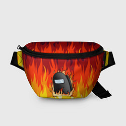 Поясная сумка Among Us Fire Z, цвет: 3D-принт