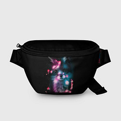 Поясная сумка Лиса с гирляндой, цвет: 3D-принт