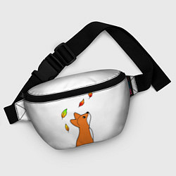 Поясная сумка Лиса С Листиками, цвет: 3D-принт — фото 2