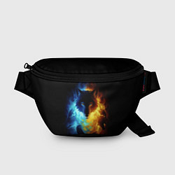 Поясная сумка Волки в огне, цвет: 3D-принт