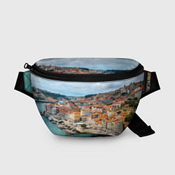 Поясная сумка Порту, оранжевые крыши, лодки, цвет: 3D-принт