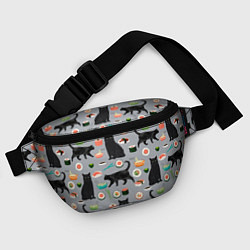Поясная сумка Котики и Суши, цвет: 3D-принт — фото 2