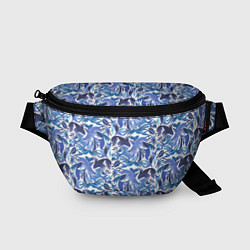 Поясная сумка Рыбы-птицы Узоры, цвет: 3D-принт