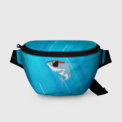 Поясная сумка Акула в очках, цвет: 3D-принт