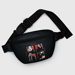 Поясная сумка BLACKPINK Red and black, цвет: 3D-принт — фото 2