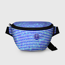 Поясная сумка Тельняшка со значком ВДВ, цвет: 3D-принт