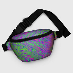 Поясная сумка Неоновый абстрактный узор, цвет: 3D-принт — фото 2