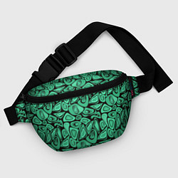 Поясная сумка Зеленый абстрактный узор, цвет: 3D-принт — фото 2