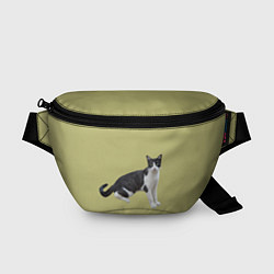 Поясная сумка Смотрящая кошка, цвет: 3D-принт