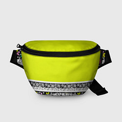 Поясная сумка Яркий цветочный узор, цвет: 3D-принт