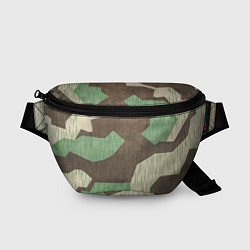 Поясная сумка Камуфляж хаки армейский, цвет: 3D-принт