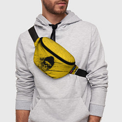 Поясная сумка Череп Хипстер Гранж Брызги, цвет: 3D-принт — фото 2