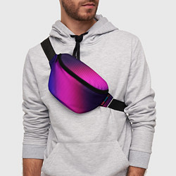 Поясная сумка Фиолетово-малиновый градиент, цвет: 3D-принт — фото 2