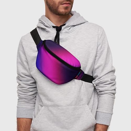 Поясная сумка Фиолетово-малиновый градиент / 3D-принт – фото 3