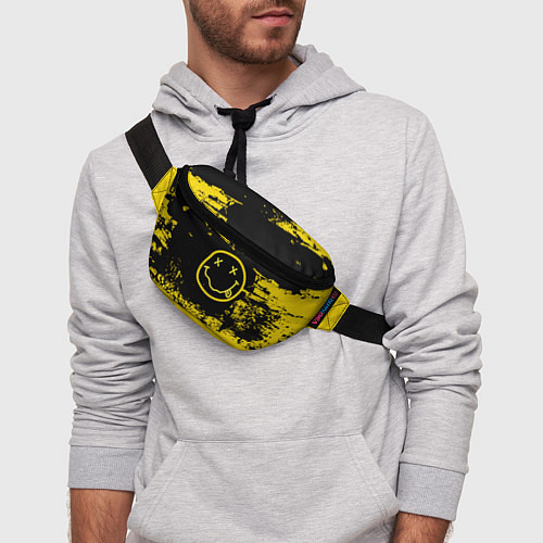 Поясная сумка Нирвана Гранж Nirvana Smile / 3D-принт – фото 3