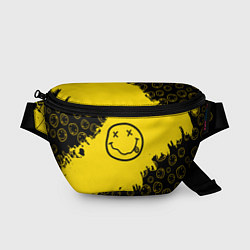 Поясная сумка Nirvana Smile Нирвана Рваный Паттерн, цвет: 3D-принт