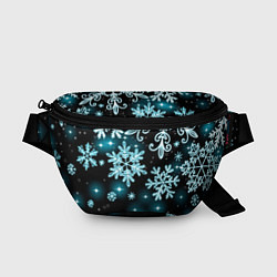 Поясная сумка Космические снежинки, цвет: 3D-принт