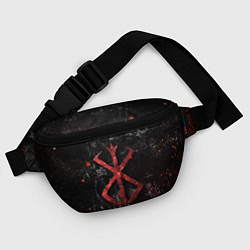 Поясная сумка BERSERK LOGO GRUNGE RED, цвет: 3D-принт — фото 2