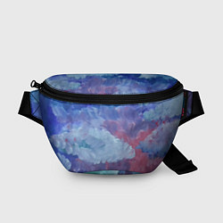 Поясная сумка Гуашевые облака, цвет: 3D-принт