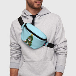 Поясная сумка Кот-ёлочка, цвет: 3D-принт — фото 2