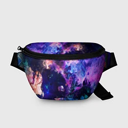 Поясная сумка НЕОНОВЫЕ КОСМОС NEON SPACE, цвет: 3D-принт